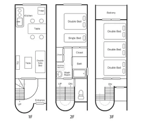 【100㎡】Nakazakicho Sta 3 min｜3-Story House｜10 People - Image 4