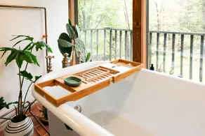 the tree house, Wood Fired Hot Tub/Barrel Sauna - Image 3