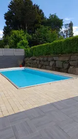 Longere, heated pool, view of chapel. - Image 3