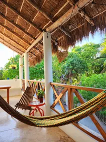 Balcony and kitchenette Villa Ixchel ”Faro” El Cuyo - Image 1