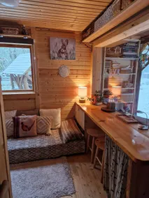 Eco sauna house, in the woods, on the shore of the lake. - Image 3