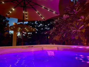 Private salt water HOT TUB on garden patio! - Image 3