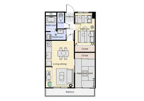 [Alphabed Takamatsu Yashima # 204] Parking lot 1 free/6 people can stay (60 ㎡) Yashima Station about 4 minutes on foot/Japanese and Western-style room - Image 5