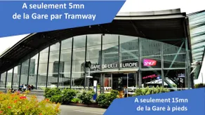 La Halte Lilloise Vintage Studio Free Parking - Image 3