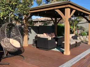 Modern Kitchen Zen Backyard Putting Green with AC - Image 4