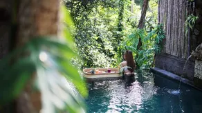 2 bedroom ubud villa, ricefield, jungle river view - Image 4