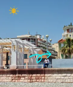 150 m from the sea, 2 rooms, 50 m2 + 18 m2 terrace - Image 4