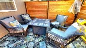 Sanders Beach stylish dwtn getaway spa fire table - Image 4
