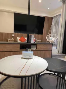 Enjoy the sea [Elegant wooden decoration 180° rotating TV Sunrise Wushi Port Near the beach Toucheng - Image 4