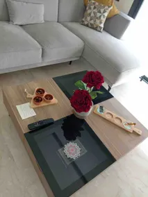 Chic 2BR Getaway with Large Balcony and Central AC - Image 5