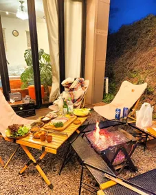 [Camping Emotional Accommodation]: Bonfire BBQ + Camping Zone + Beam Movie Room + Antique Dining Room - Image 5