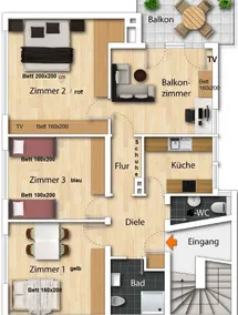 Rösrath 20 km from Cologne 45 sqm kitchen, bathroom, 2-4 people - Image 3