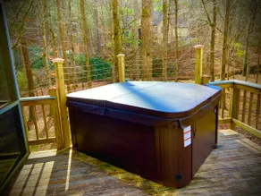 Cozy two bedroom cabin with a hot tub. - Image 3