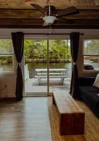 Lakefront; view of ski mountain, firepit, dock, kayaks, laundry, outdoor shower - Image 3