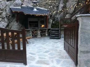 Stone house, garden with river, mountain - Image 3