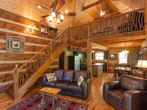 Creekside Cabin - Log Cabin med udendørs boblebad - Image 4
