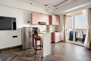 Bright Studio | Balcony | Dwarka Expwy View - Image 4