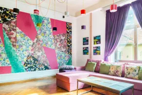 Chill in Front of the Home Theater System at a Colorful Pad - Image 2