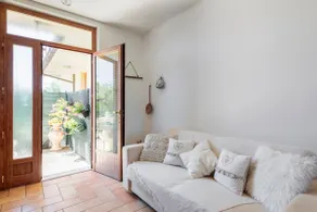 The almond tree in bloom with large garden and swimming pool - Image 5