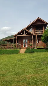 Cabin with fireplace, barbecue and large patio - Image 2