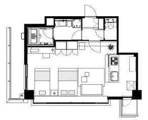 [Alphabed Takamatsu Koshinmachi # 901] Luxury twin room in the center of town/1 minute to the airport direct bus stop/Use as a base for sightseeing! - Image 5