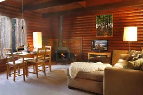 TREEToP LoG CaBin Hot Tub in Redwoods Woodstove - Image 4
