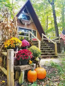 AFrame Cabin w/Acreage-Hamlin Lake-Hot Tub-Kayaks-Firepit-Dogs okay! No Fees! - Image 3