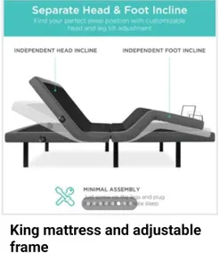 *King adjustable bed, massage chair, one level near KU, affordable luxury - Image 4