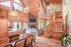 Cozy & kid friendly cabin w/ million $ views, hot tub, game room, and fire pit!! - Image 3