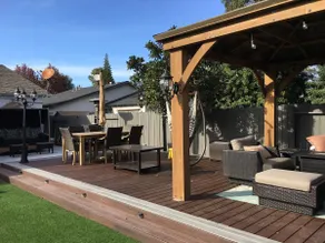 Modern Kitchen Zen Backyard Putting Green with AC - Image 5