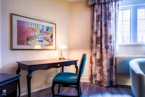 Hotel room with two beds at Domaine Saint-Sauveur - Image 2