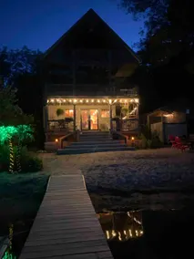 Big Bear Lodge 🐻🐾, On Lake w/Private Beach & Tiki Bar 🏖 Wi-fi & Dish Network!  - Image 5