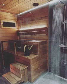 Backyard wooden sauna with all condiments - Image 4