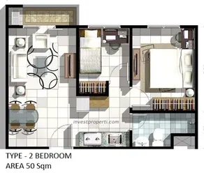 5-6bed 2BR 37FL Puri Orchard,fast acces to airport - Image 2