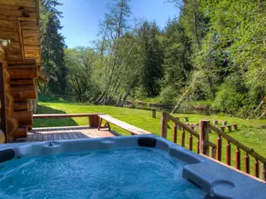 Riverfront Log Cabin at South Fork w/ Hot Tub - Image 2