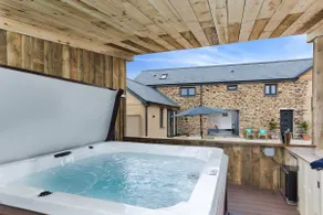 The Old Parlour at Lower Wheatley - hot tub - Image 2