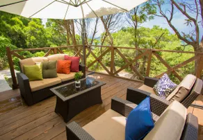 Log house in nature with dynamic ocean views @ OCEAN VIEW COPAIN - Image 2