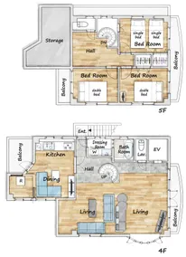 Near LaLaport Fukuoka | Free parking for 1 car | 3 bedrooms for up to 9 people - Image 4