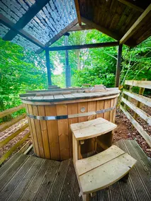 Historic tiny lakeside cabin & secluded hot tub - Image 5
