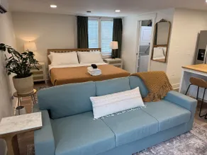Safe Modern Studio Apartment | King Bed • Kitchen - Image 2