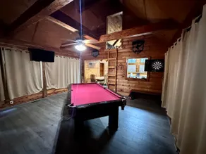 White River Log Cabin w/ Game Room, Outdoor Living - Image 3