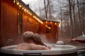 Woodland Cabin on 18 acres w/ hot tub & fireplace - Image 2