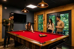 Chic Designer Log Cabin Hot Tub + Pool Table+Decks - Image 3