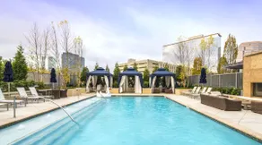 Calm Green Oak 2BR|2BTH – Tysons | Pool View Patio - Image 4