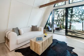 New! Cozy Waterfront A-Frame, Private Beach,Pet Ok - Image 3