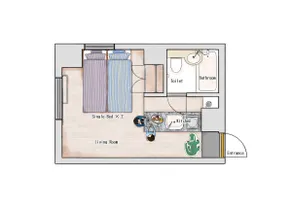 2 minutes by train to Shibuya | 2 single beds | Projector | High-speed WiFi | Cozy hideaway - Image 5