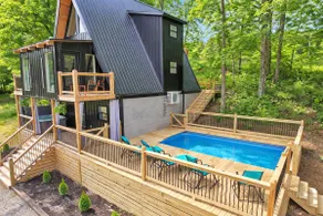 Hocking Hills A-Frame w/ pool, hot tub, firepit ! - Image 2
