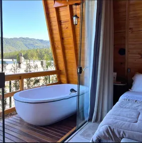Your Refuge in Serra Gaúcha. Bathtub, view. ENJOY - Image 3