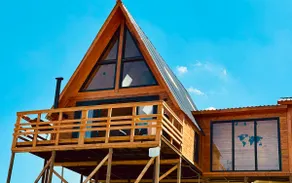 Chalet in reservoir, fireplace, terrace overlooking the lake - Image 5
