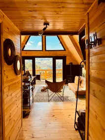Chalet in reservoir, fireplace, terrace overlooking the lake - Image 2
